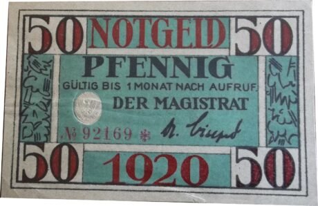 Аверс банкноты 50 fenigów (Niemcy) 1920