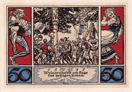 Реверс банкноты Seria historyczna 50 fenigów – numer 3 – 1535 (Niemcy) 1921