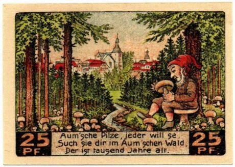 Реверс банкноты 25 fenigów (Niemcy) 1921