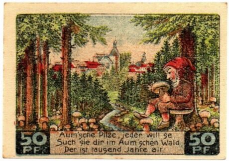 Реверс банкноты 50 fenigów (Niemcy) 1921