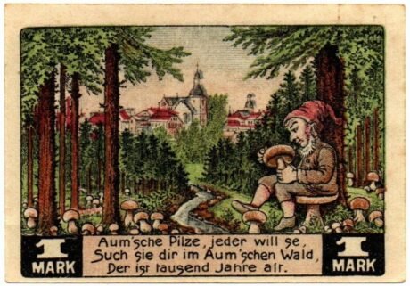 Реверс банкноты 1 marka (Niemcy) 1921