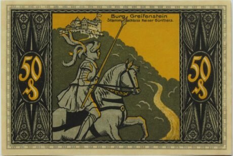 Реверс банкноты 50 fenigów Günther von Schwarzburg Series (Niemcy) 1921