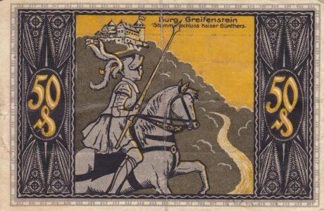 Реверс банкноты 50 fenigów Günther von Schwarzburg Series (Niemcy) 1921