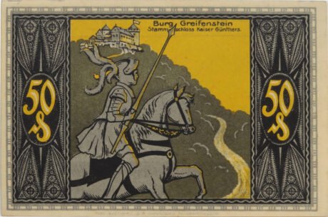 Реверс банкноты 50 fenigów Günther von Schwarzburg Series (Niemcy) 1921