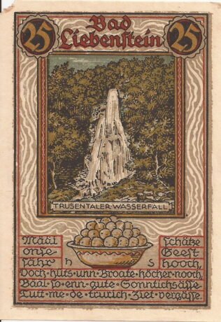 Реверс банкноты 25 fenigów (Niemcy) 1921