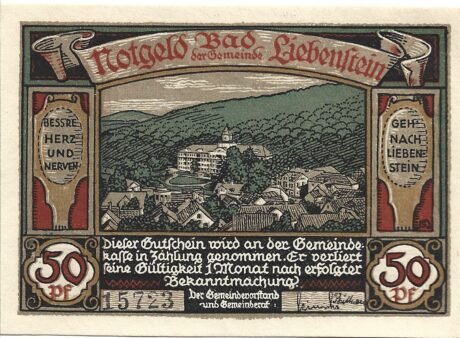Аверс банкноты 50 fenigów (Niemcy) 1921