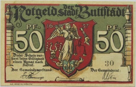 Аверс банкноты 50 fenigów (Niemcy) 1921