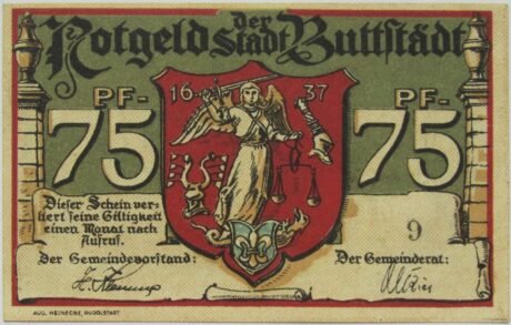 Аверс банкноты 75 пфеннигов (Германия) 1921 года