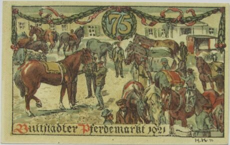 Реверс банкноты 75 пфеннигов (Германия) 1921 года