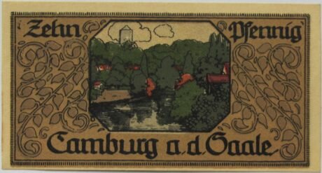 Реверс банкноты 10 fenigów (Niemcy) 1921