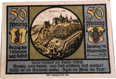 Аверс банкноты 50 fenigów (Niemcy) 1921