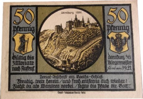 Аверс банкноты 50 fenigów (Niemcy) 1921