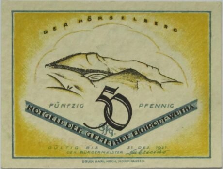 Аверс банкноты 50 fenigów (Niemcy) 1921