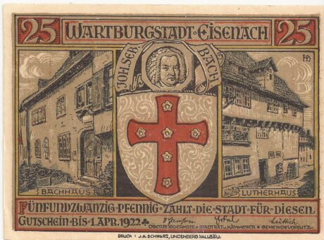 Аверс банкноты 25 fenigów (Niemcy) 1922