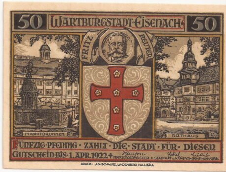 Аверс банкноты 50 fenigów (Niemcy) 1922