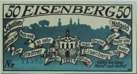 Аверс банкноты 50 fenigów (Niemcy) 1921