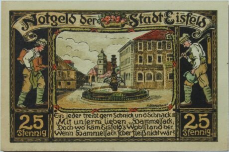 Аверс банкноты 25 fenigów (Niemcy) 1921