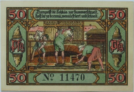 Реверс банкноты 50 пфеннигов (Германия) 1921 года