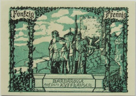 Реверс банкноты 50 fenigów Kyffhäuser Series (Niemcy) 1921