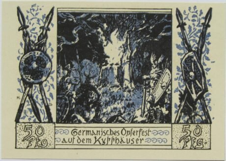 Реверс банкноты 50 fenigów Kyffhäuser Series (Niemcy) 1921