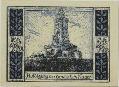 Реверс банкноты 50 fenigów Kyffhäuser Series (Niemcy) 1921