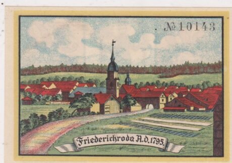 Реверс банкноты 50 fenigów Thüringer Landwirtschaft-, Industrie- und Gewerbe-Ausstellung (Niemcy) 1921
