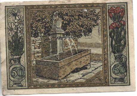 Реверс банкноты 50 fenigów (Niemcy) 1921