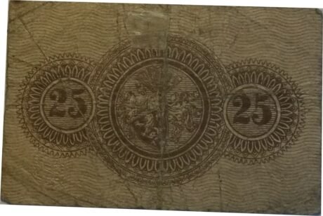 Реверс банкноты 25 пфеннигов (Германия) 1920 года