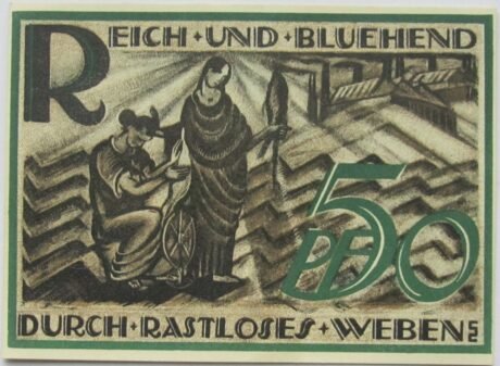 Реверс банкноты 50 fenigów (Niemcy) 1921