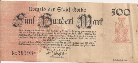 Аверс банкноты 500 marek (Niemcy) 1922