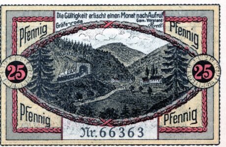 Аверс банкноты 25 fenigów (Niemcy) 1921