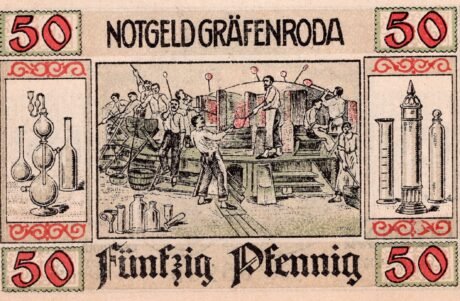 Реверс банкноты 50 fenigów (Niemcy) 1921