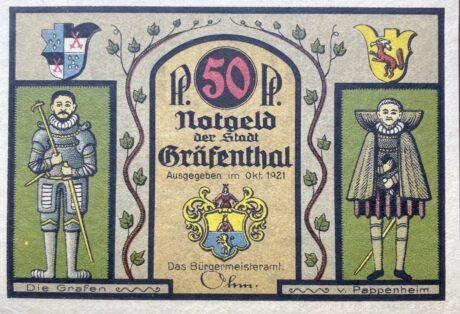 Аверс банкноты 50 fenigów (Niemcy) 1921