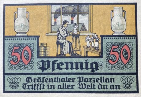 Реверс банкноты 50 fenigów (Niemcy) 1921
