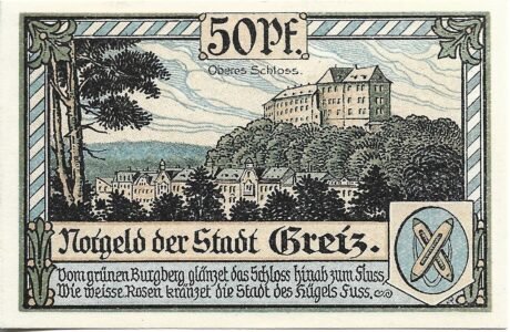 Реверс банкноты 50 fenigów (Niemcy) 1921