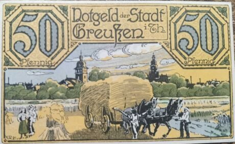 Реверс банкноты 50 fenigów (Niemcy) 1921