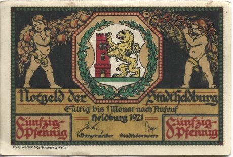 Аверс банкноты 50 fenigów (Niemcy) 1921