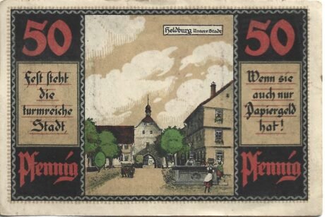 Реверс банкноты 50 fenigów (Niemcy) 1921