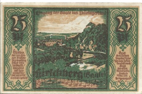 Реверс банкноты 25 fenigów (Niemcy) 1921