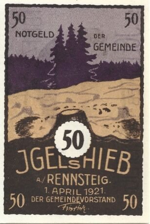 Аверс банкноты 50 fenigów (Niemcy) 1921