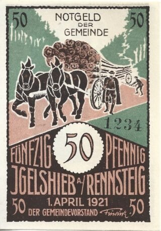 Аверс банкноты 50 fenigów (Niemcy) 1921
