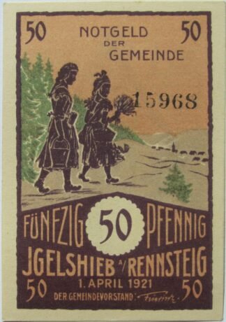 Аверс банкноты 50 fenigów (Niemcy) 1921