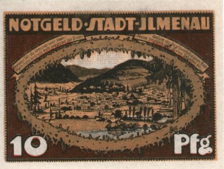 Аверс банкноты 10 пфеннигов orange issue (Германия) 1921 года