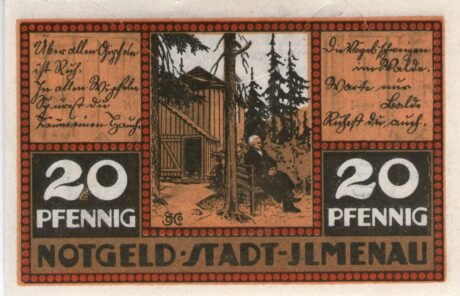 Аверс банкноты 20 пфеннигов orange issue (Германия) 1921 года