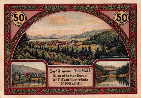 Реверс банкноты 50 fenigów (Niemcy) 1921