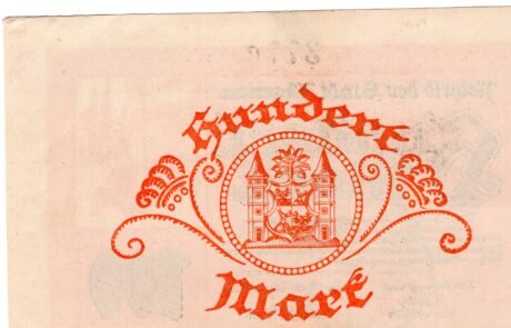 Реверс банкноты 100 marek (Niemcy) 1922