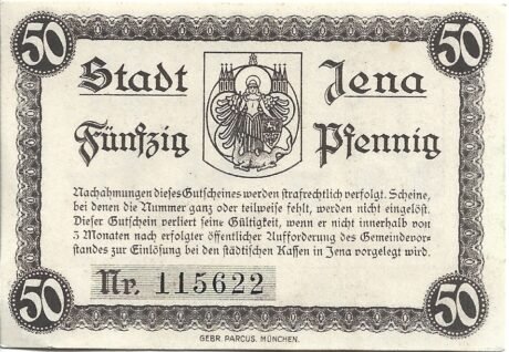 Реверс банкноты 50 пфеннигов (Германия) 1920 года