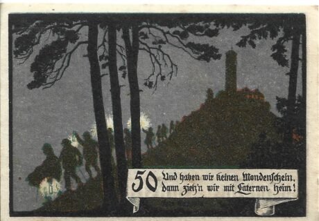 Реверс банкноты 50 fenigów Fuchsturmgemeinde (Niemcy) 1921
