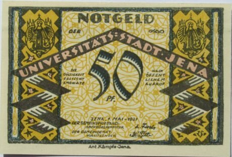 Аверс банкноты 50 fenigów (Niemcy) 1921