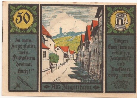Реверс банкноты 50 fenigów Fuchsturmgemeinde (Niemcy) 1921